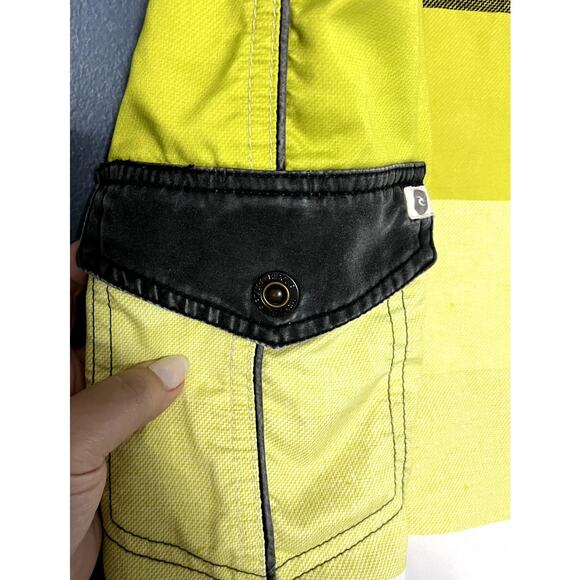 Rip Curl Mens yellow black white Draw String Waistband Swim Trunks size 38 XL - Picture 5 of 7